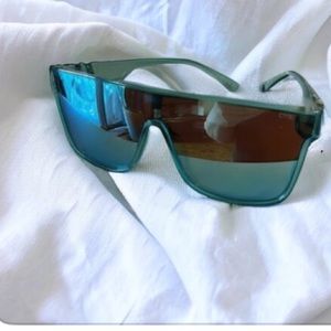 CAKE blue shield sunglasses